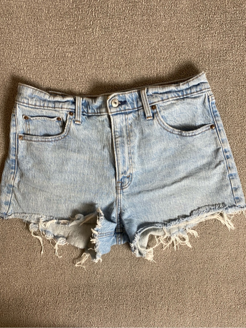 Abercrombie & Fitch Mom Short High Rise Denim Cutoff Cotton Summer Shorts